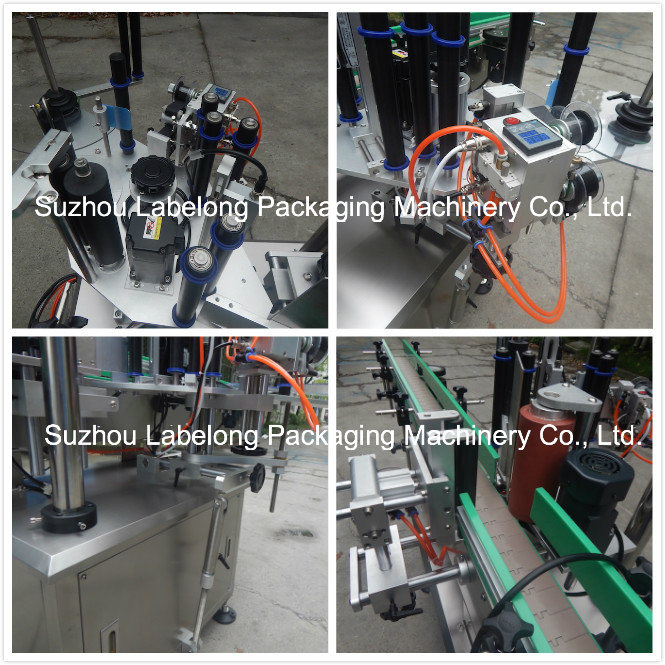Otomatis Kaca Botol Bulat Plastik/Kaleng/Jar Anggur/Sirup/Selai Label Kertas Mesin Pelabelan Lem Dingin 4
