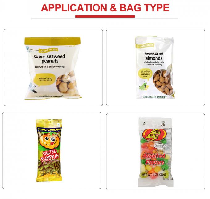 Otomatis Mesin Pengisi Sachet Granul Untuk Makanan Ringan Beras Kacang Biji Gula Kacang Gandum Keripik Kentang Kacang Popcorn 0